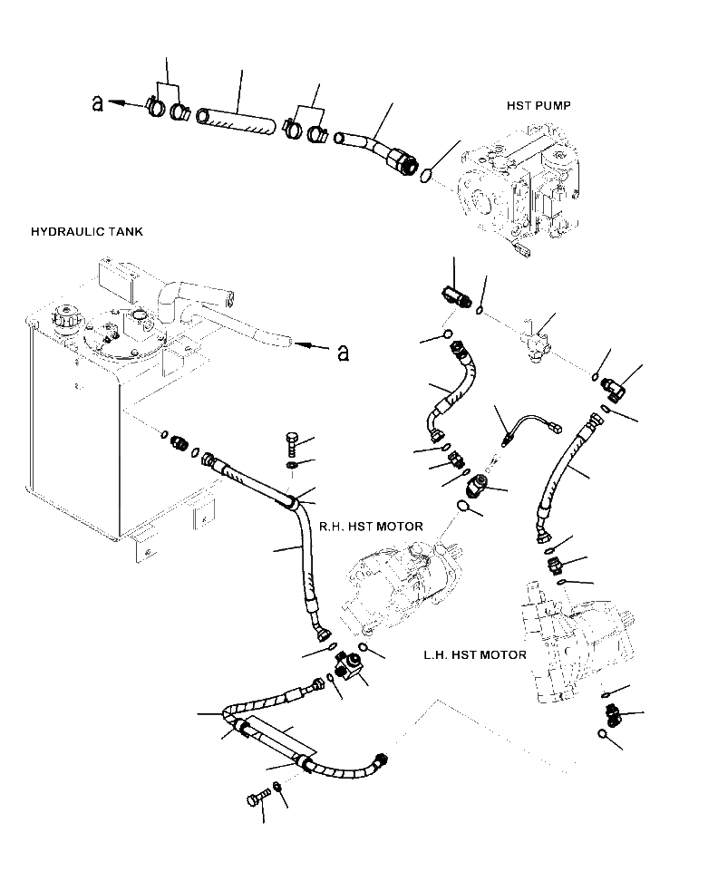 Схема запчастей Komatsu WA320-6 - F7-A ГИДРОЛИНИЯ HST МАСЛ. НАГНЕТАЮЩ. ЛИНИЯ (ЭКСТРЕНН. РУЛЕВ. УПРАВЛЕНИЕ) СИЛОВАЯ ПЕРЕДАЧА И КОНЕЧНАЯ ПЕРЕДАЧА