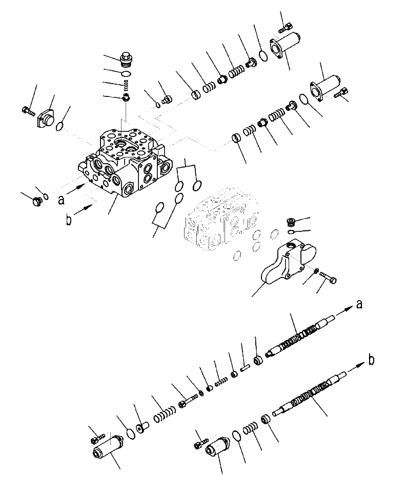 Схема запчастей Komatsu WA320-6 - H-A УПРАВЛЯЮЩ. КЛАПАН COMPLETE ASSEMBLY - 4-Х СЕКЦИОНН. (/) ГИДРАВЛИКА