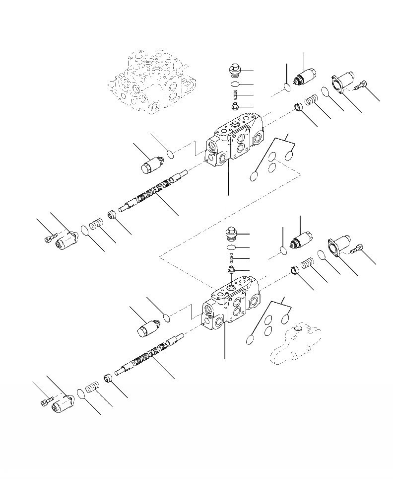 Схема запчастей Komatsu WA320-6 - H-A УПРАВЛЯЮЩ. КЛАПАН COMPLETE ASSEMBLY - 4-Х СЕКЦИОНН. (/) ГИДРАВЛИКА