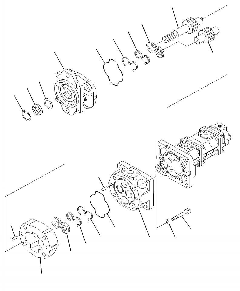 Схема запчастей Komatsu WA320-6 - H-A ОСНОВН. ГИДР. НАСОС. COMPLETE ASSEMBLY (/) ГИДРАВЛИКА