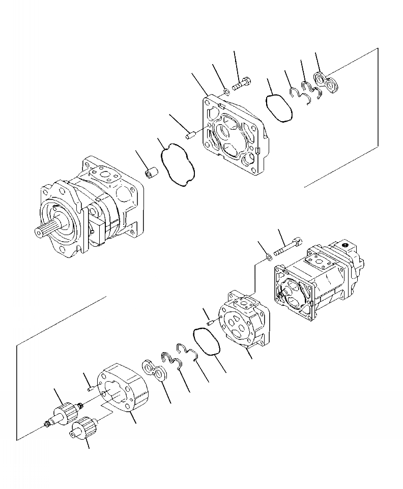Схема запчастей Komatsu WA320-6 - H-A ОСНОВН. ГИДР. НАСОС. COMPLETE ASSEMBLY (/) ГИДРАВЛИКА