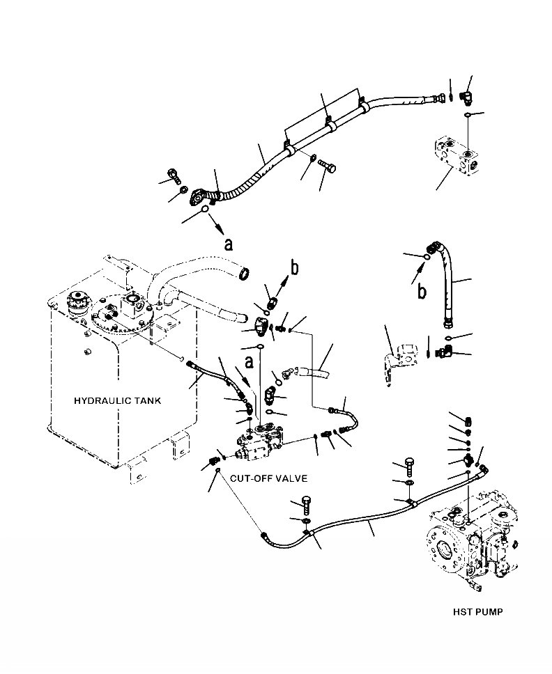 Схема запчастей Komatsu WA320-6 - H-A ГИДРОЛИНИЯ ОСНОВН. ЛИНИИ - МАСЛ. БАК - HST НАСОС ГИДРАВЛИКА
