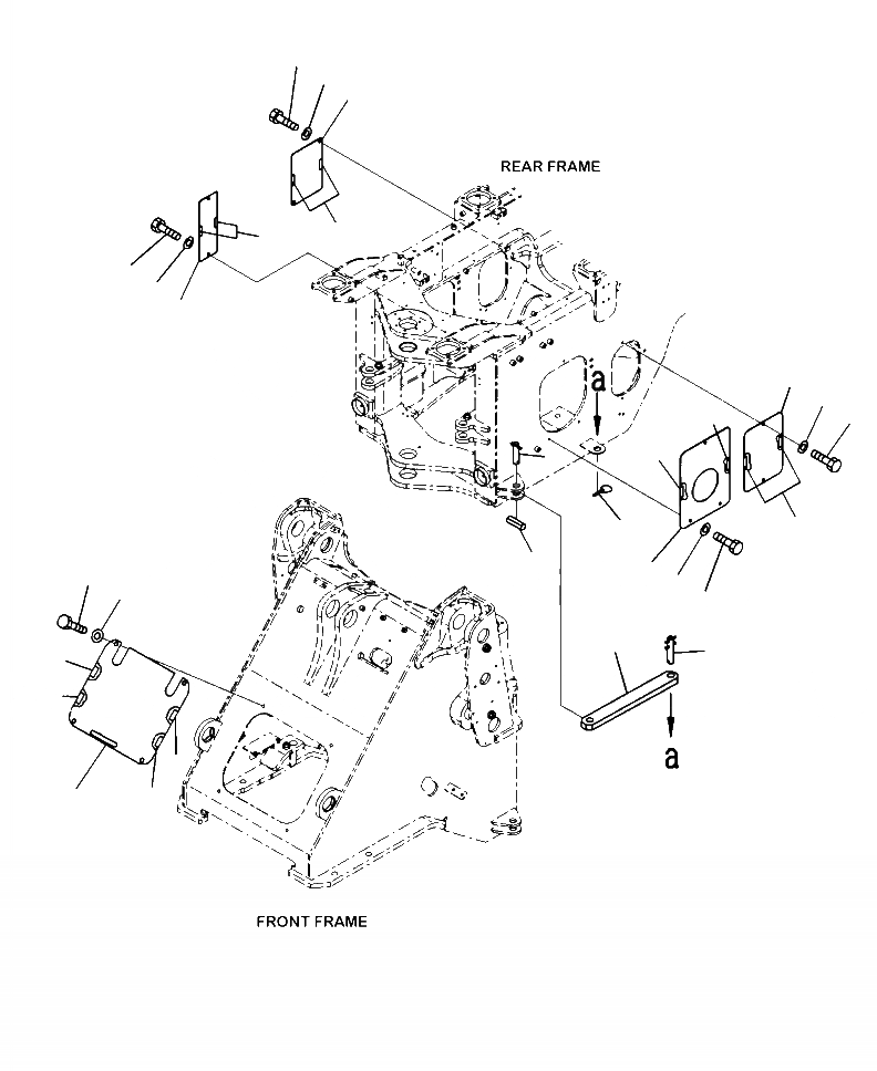 Схема запчастей Komatsu WA320-6 - J9-A БЛОКИР. BAR И КРЫШКАДЛЯ JRB COUPLER ОСНОВНАЯ РАМА И ЕЕ ЧАСТИ