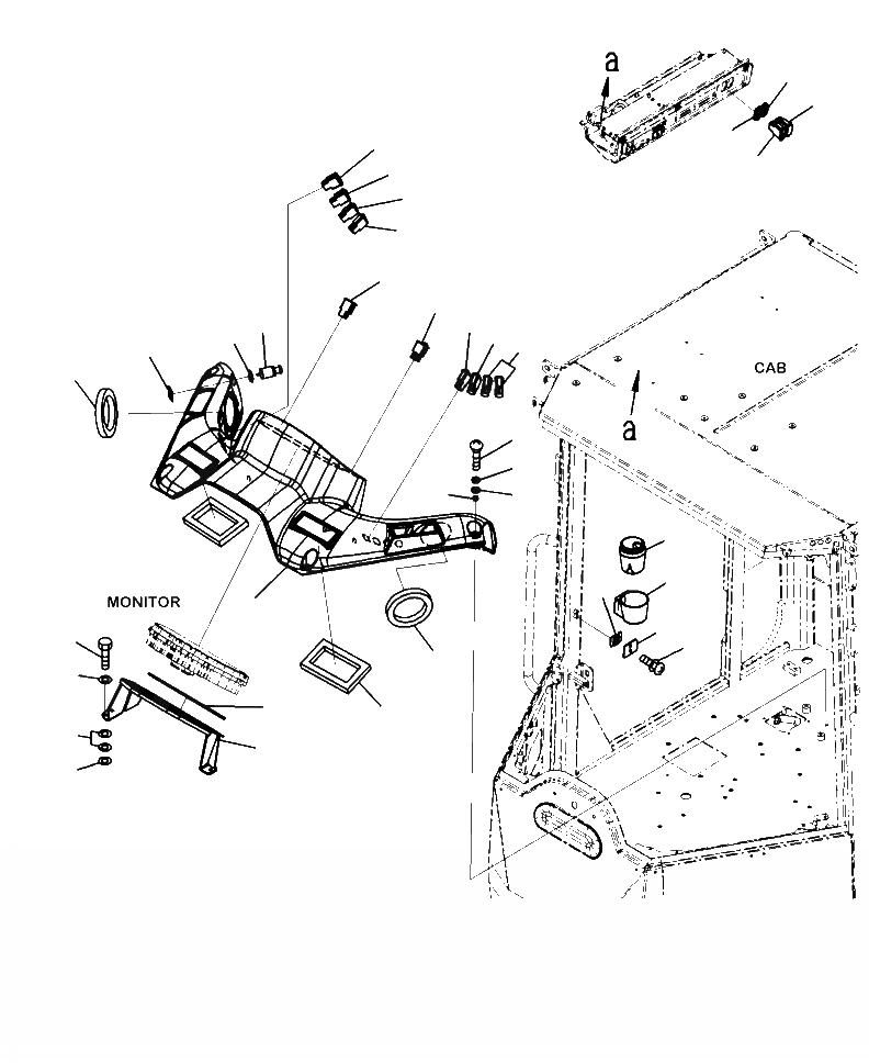 Схема запчастей Komatsu WA320-6 - K-7A КАБИНА ROPS DASH COVER, ПЕРЕКЛЮЧАТЕЛЬES, МОНИТОР КРЕПЛЕНИЕ, CIGARETTE LIGHTER И ПЕПЕЛЬНИЦА OPERATORXD S ОБСТАНОВКА И СИСТЕМА УПРАВЛЕНИЯ
