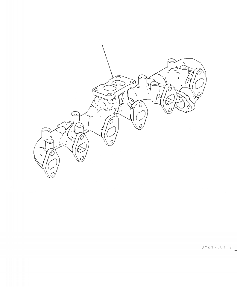 Схема запчастей Komatsu WA320-7 - ATB- ВЫПУСКНОЙ КОЛЛЕКТОР ДВИГАТЕЛЬ