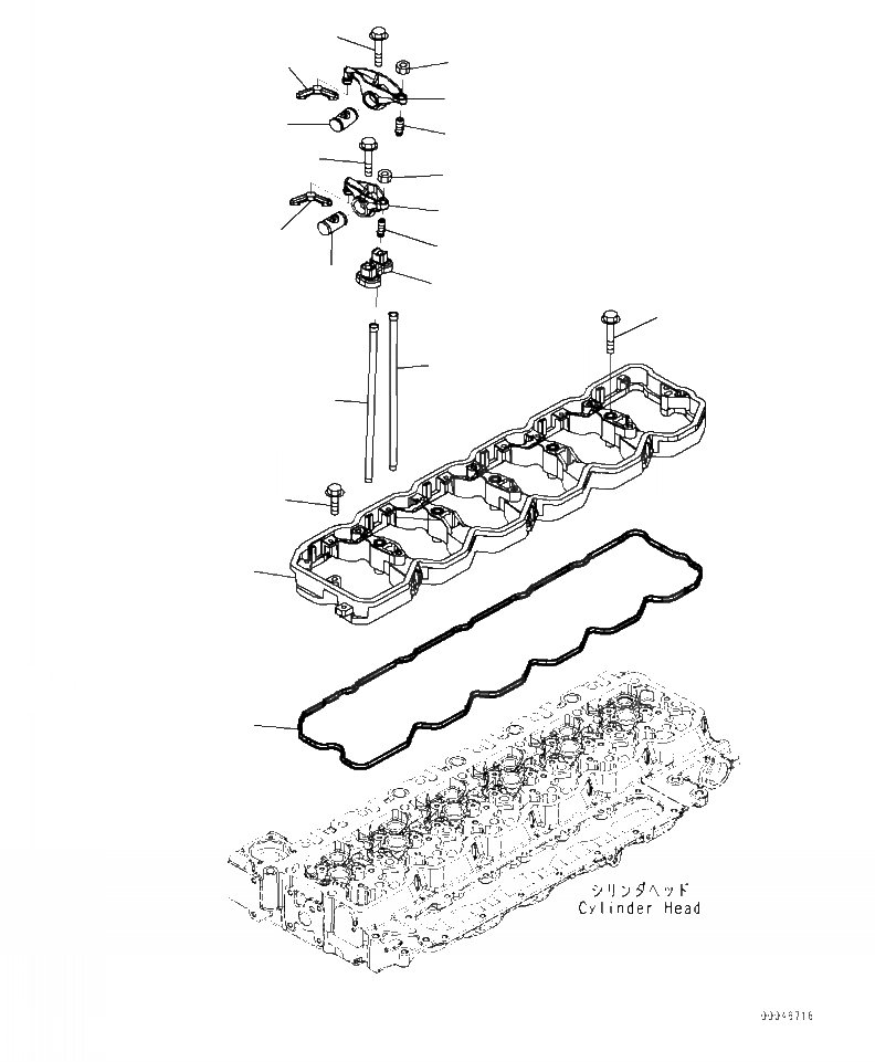 Схема запчастей Komatsu WA320-7 - ARL- КОРОМЫСЛО ДВИГАТЕЛЬ