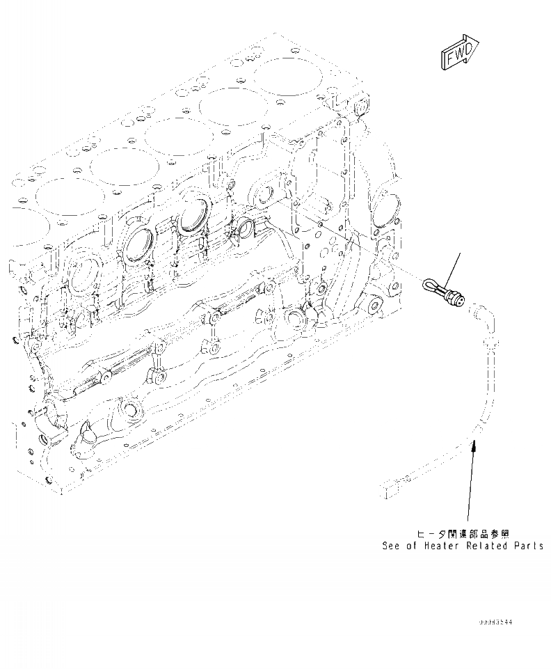 Схема запчастей Komatsu WA320-7 - ACH- ПОДОГРЕВАТЕЛЬ ХЛАДАГЕНТА ДВИГАТЕЛЬ
