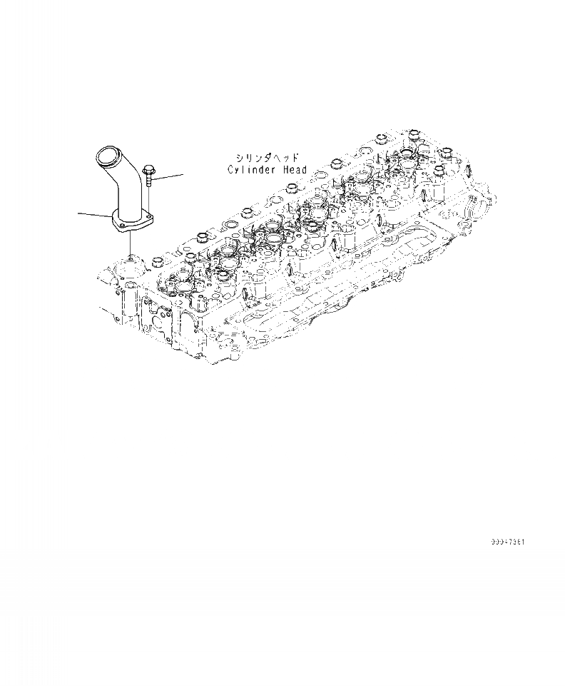 Схема запчастей Komatsu WA320-7 - AWO- ВОДН. ВЫПУСКН. СОЕДИН-Е ДВИГАТЕЛЬ