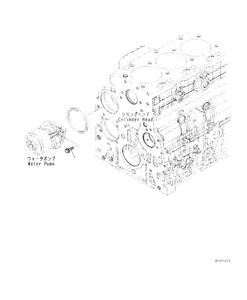 Схема запчастей Komatsu WA320-7 - AW- ВОДЯНАЯ ПОМПА КРЕПЛЕНИЕ БОЛТS ДВИГАТЕЛЬ