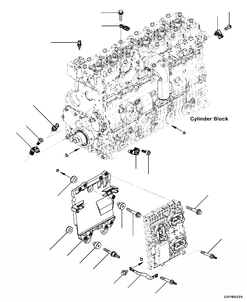 Схема запчастей Komatsu WA320-7 - APH- УПРАВЛ-Е ДВИГАТЕЛЕМ MODULE ДВИГАТЕЛЬ