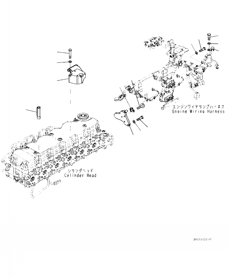 Схема запчастей Komatsu WA320-7 - A9999- ДВИГАТЕЛЬ ПРОВОДКА КРЕПЛЕНИЕ КОМПОНЕНТЫ ДВИГАТЕЛЯ