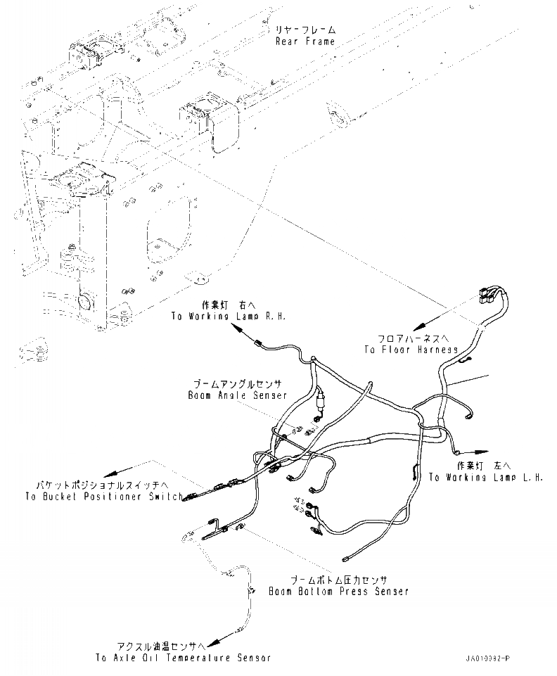 Схема запчастей Komatsu WA320-7 - E- ПРОВОДКА ПЕРЕДН. ЭЛЕКТРИКА