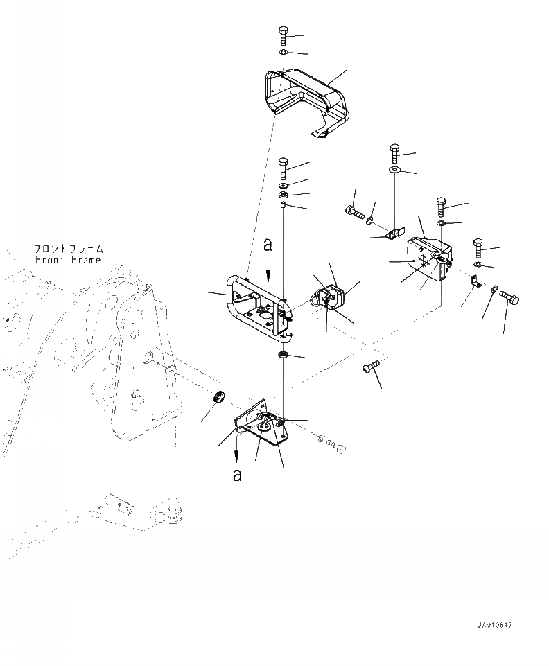 Схема запчастей Komatsu WA320-7 - E- ЛАМПА РАБОЧ. ОСВЕЩЕНИЯ ПЕРЕДН. - LH ЭЛЕКТРИКА