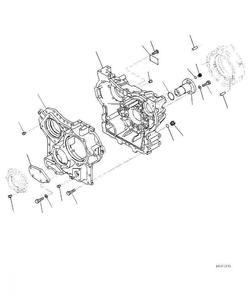 Схема запчастей Komatsu WA320-7 - F- КОРПУС ПЕРЕДАЧИ ASSEMBLY СИЛОВАЯ ПЕРЕДАЧА И КОНЕЧНАЯ ПЕРЕДАЧА