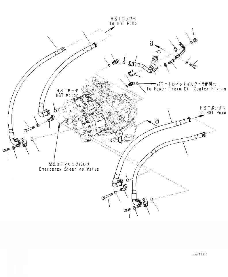 Схема запчастей Komatsu WA320-7 - F7-A HYDROSTATIC ТРАНСМИССИЯ (HST) МАСЛОПРОВОДЯЩАЯ ЛИНИЯ МОТОР - ЛИНИЯ НАСОСАS (С ЭКСТРЕНН. УПРАВЛ.) СИЛОВАЯ ПЕРЕДАЧА И КОНЕЧНАЯ ПЕРЕДАЧА