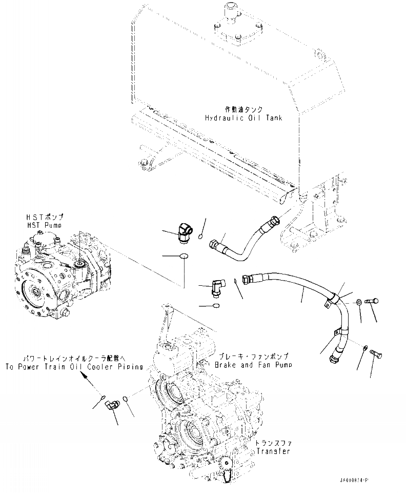 Схема запчастей Komatsu WA320-7 - F7- HYDROSTATIC ТРАНСМИССИЯ (HST) МАСЛОПРОВОДЯЩАЯ ЛИНИЯ ПЕРЕДАЧА И HST НАСОС ВОЗВРАТН. ЛИНИИ СИЛОВАЯ ПЕРЕДАЧА И КОНЕЧНАЯ ПЕРЕДАЧА