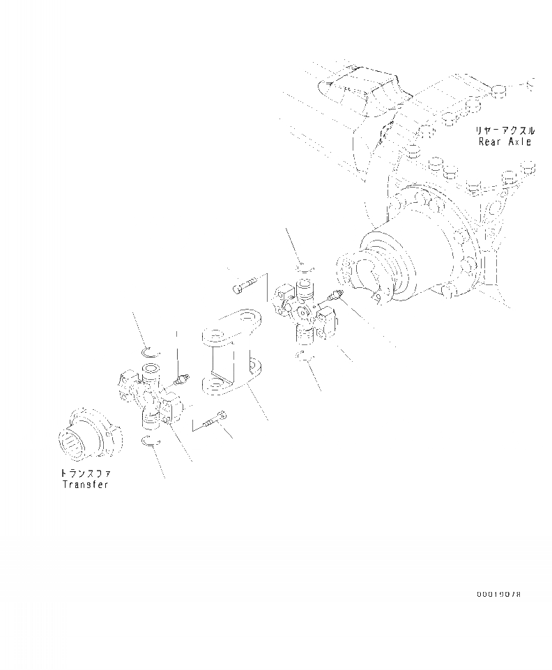 Схема запчастей Komatsu WA320-7 - F- КАРДАНН. ВАЛ ЗАДН. СИЛОВАЯ ПЕРЕДАЧА И КОНЕЧНАЯ ПЕРЕДАЧА