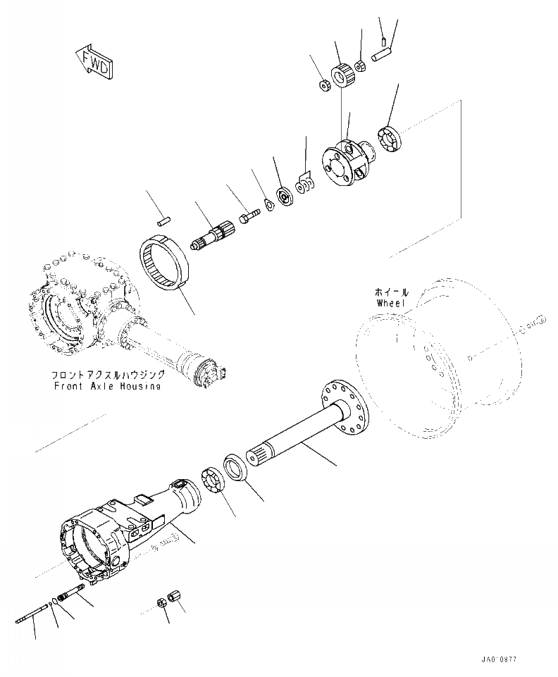Схема запчастей Komatsu WA320-7 - F- ПЕРЕДНИЙ МОСТ КОНЕЧНАЯ ПЕРЕДАЧА И КОЖУХ - RH СИЛОВАЯ ПЕРЕДАЧА И КОНЕЧНАЯ ПЕРЕДАЧА