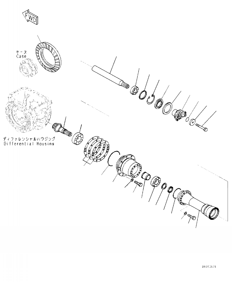Схема запчастей Komatsu WA320-7 - F- ПЕРЕДНИЙ МОСТ ДИФФЕРЕНЦ. ASSEMBLY (/) СИЛОВАЯ ПЕРЕДАЧА И КОНЕЧНАЯ ПЕРЕДАЧА