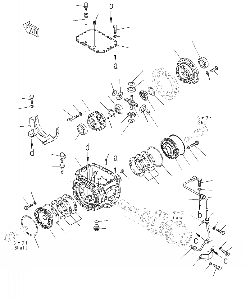 Схема запчастей Komatsu WA320-7 - F- ПЕРЕДНИЙ МОСТ ДИФФЕРЕНЦ. ASSEMBLY (/) СИЛОВАЯ ПЕРЕДАЧА И КОНЕЧНАЯ ПЕРЕДАЧА