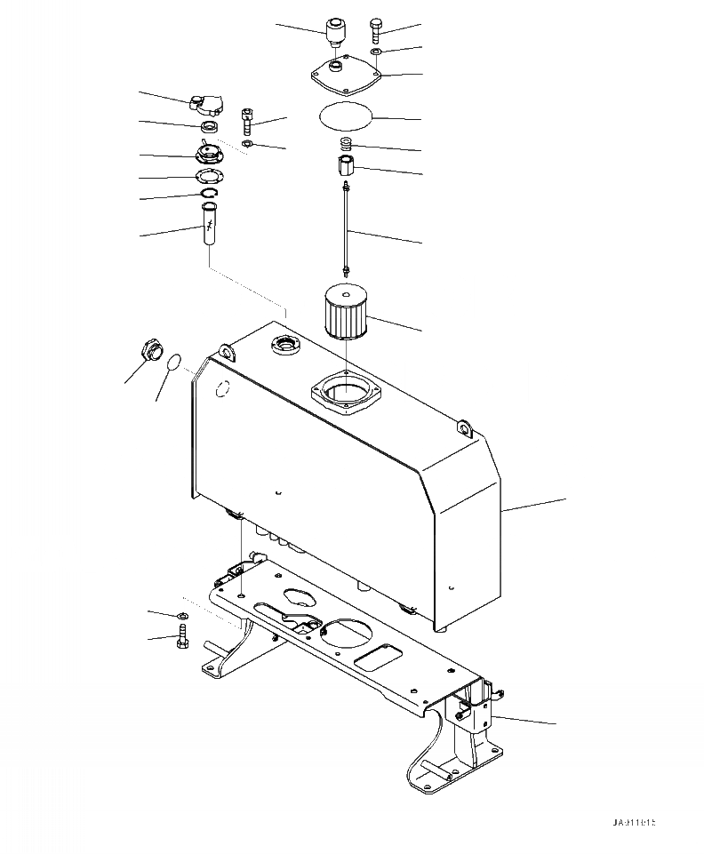 Схема запчастей Komatsu WA320-7 - H- ГИДР. БАК. БАК КОМПОНЕНТЫ (/) ГИДРАВЛИКА
