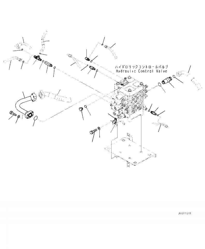 Схема запчастей Komatsu WA320-7 - H- УПРАВЛЯЮЩ. КЛАПАН 3-Х СЕКЦИОНН. ASSEMBLY, КЛАПАН КОМПОНЕНТЫ (/) ГИДРАВЛИКА