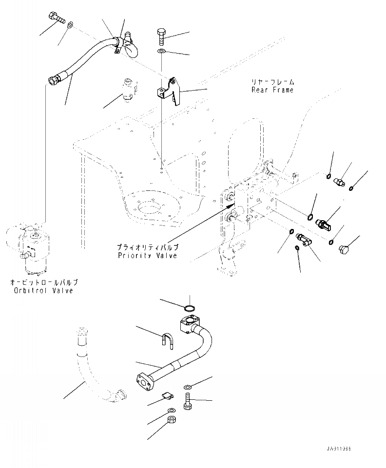 Схема запчастей Komatsu WA320-7 - H-A РУЛЕВ. УПРАВЛЕНИЕ ЗАПРАШИВАЮЩ. КЛАПАН ВОЗВРАТН. ЛИНИЯ - БЕЗ ЭКСТРЕНН. РУЛЕВ. УПРАВЛЕНИЕ (/) ГИДРАВЛИКА