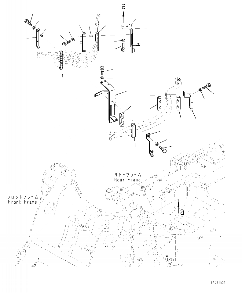Схема запчастей Komatsu WA320-7 - H-7 ГИДРОЛИНИЯ ГИДРОЛИНИЯ КРЕПЛЕНИЕ ГИДРАВЛИКА