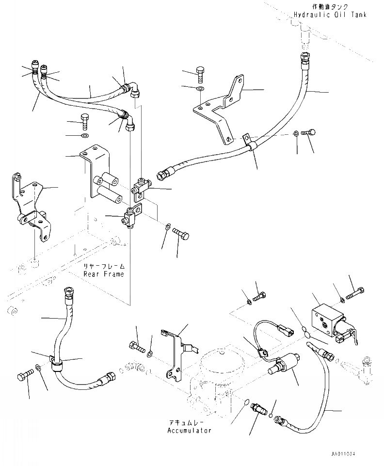 Схема запчастей Komatsu WA320-7 - H- ГИДРОЛИНИЯ СОЛЕНОИДНЫЙ КЛАПАН ЛИНИИ ГИДРАВЛИКА