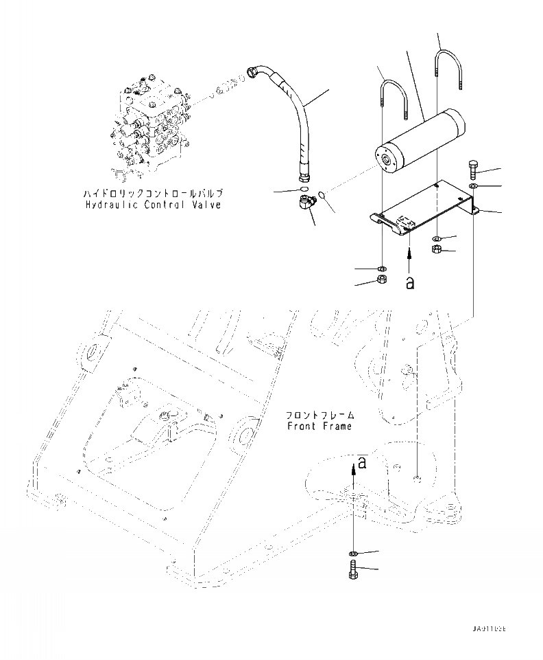 Схема запчастей Komatsu WA320-7 - H- ГИДРОЛИНИЯ ECSS АККУМУЛЯТОР ЛИНИЯ ГИДРАВЛИКА