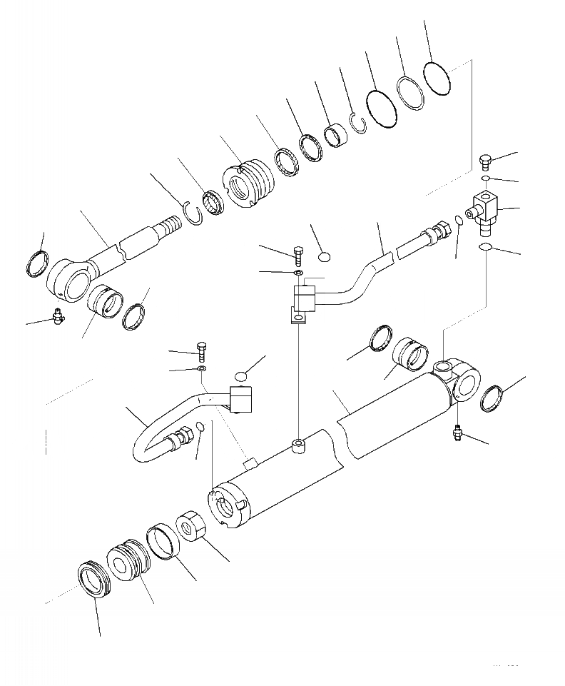 Схема запчастей Komatsu WA320-7 - J- ЦИЛИНДР ASSEMBLY РУЛЕВ. УПРАВЛЕНИЕ - ПРАВ. ОСНОВНАЯ РАМА И ЕЕ ЧАСТИ