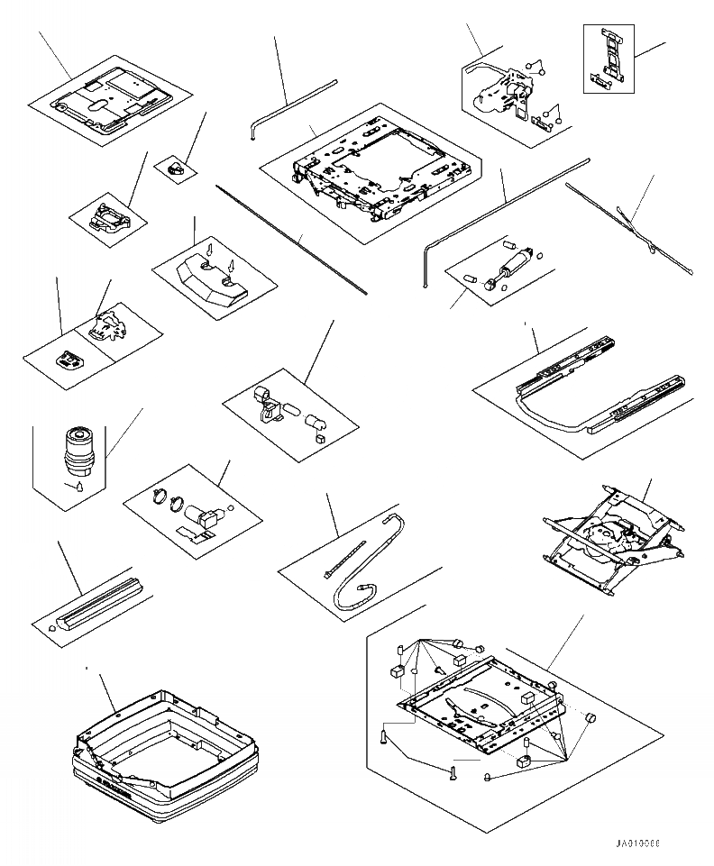 Схема запчастей Komatsu WA320-7 - K- OPERATORS СИДЕНЬЕ ВНУТР. ЧАСТИ, OPERATORS СИДЕНЬЕ(/) OPERATORXD S ОБСТАНОВКА И СИСТЕМА УПРАВЛЕНИЯ
