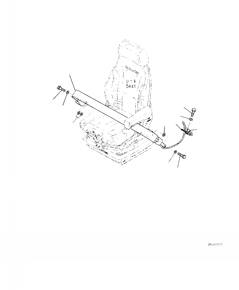 Схема запчастей Komatsu WA320-7 - K- РЕМЕНЬ БЕЗОПАСНОСТИ OPERATORXD S ОБСТАНОВКА И СИСТЕМА УПРАВЛЕНИЯ