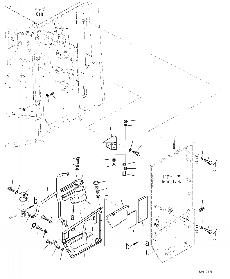 Схема запчастей Komatsu WA320-7 - K- КАБИНА ROPS ДВЕРЬ - ЛЕВ. (/) OPERATORXD S ОБСТАНОВКА И СИСТЕМА УПРАВЛЕНИЯ