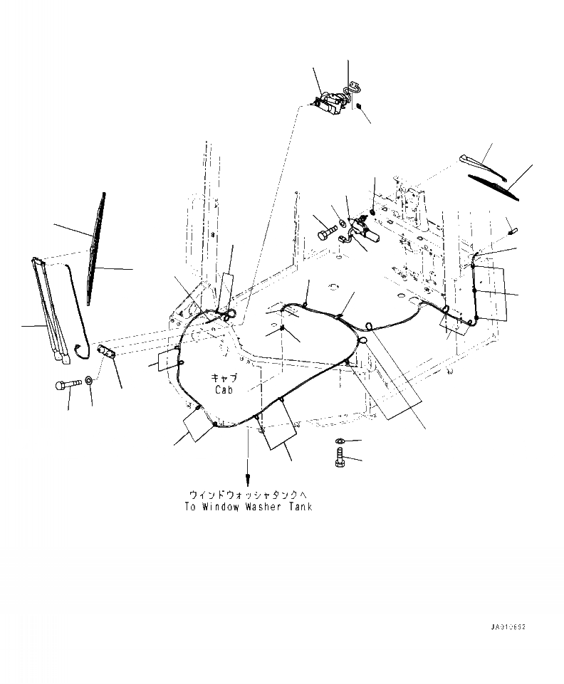 Схема запчастей Komatsu WA320-7 - K-7 КАБИНА ROPS ПЕРЕДН. И ЗАДН. ДВОРНИКИS OPERATORXD S ОБСТАНОВКА И СИСТЕМА УПРАВЛЕНИЯ