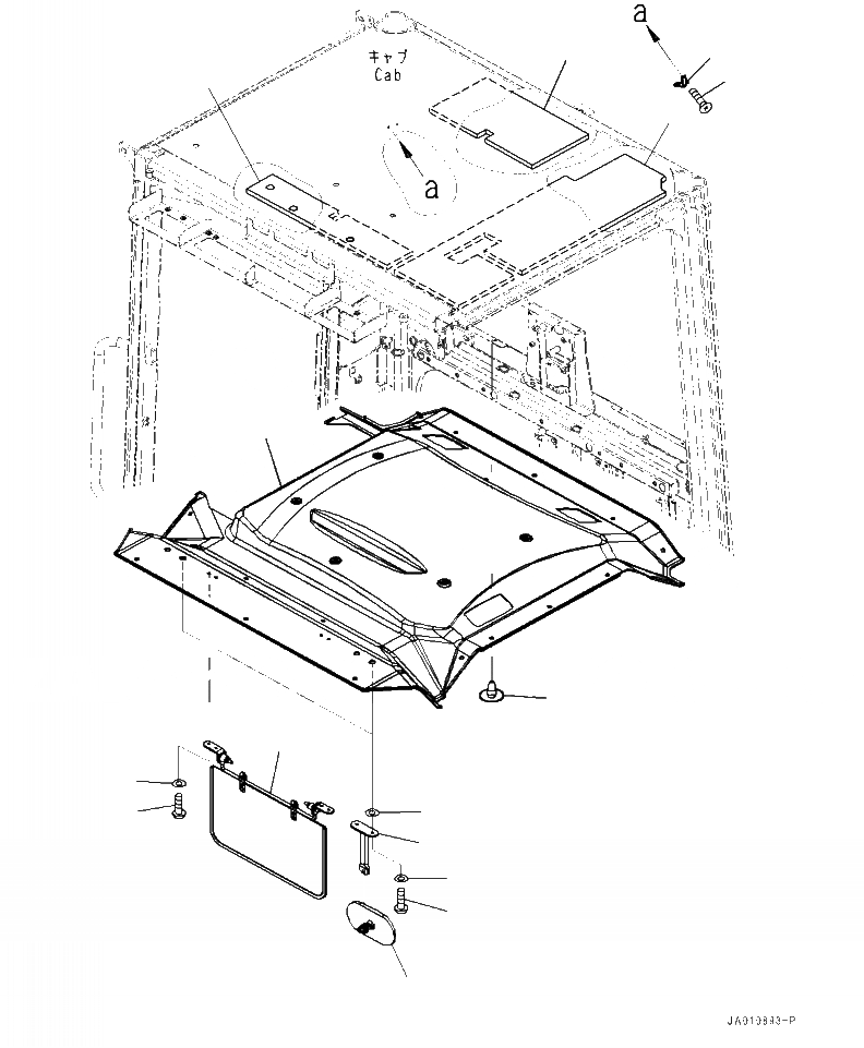 Схема запчастей Komatsu WA320-7 - K-8 КАБИНА ROPS ИНТЕРЬЕР, ВЕРХН. OPERATORXD S ОБСТАНОВКА И СИСТЕМА УПРАВЛЕНИЯ