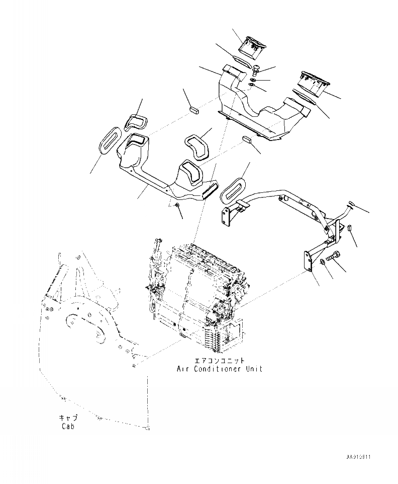 Схема запчастей Komatsu WA320-7 - K- КАБИНА ROPS КОНДИЦ. ВОЗДУХА ВОЗДУХОВОДЫ (/) OPERATORXD S ОБСТАНОВКА И СИСТЕМА УПРАВЛЕНИЯ