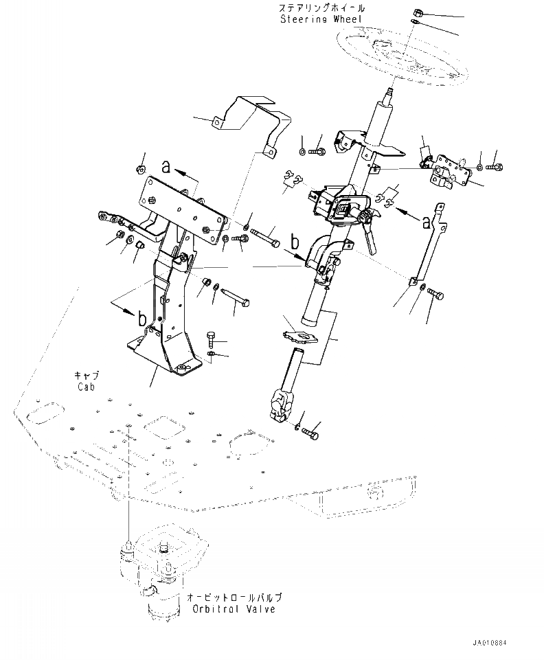 Схема запчастей Komatsu WA320-7 - K-9 КАБИНА ROPS РУЛЕВ. КОЛОН. OPERATORXD S ОБСТАНОВКА И СИСТЕМА УПРАВЛЕНИЯ