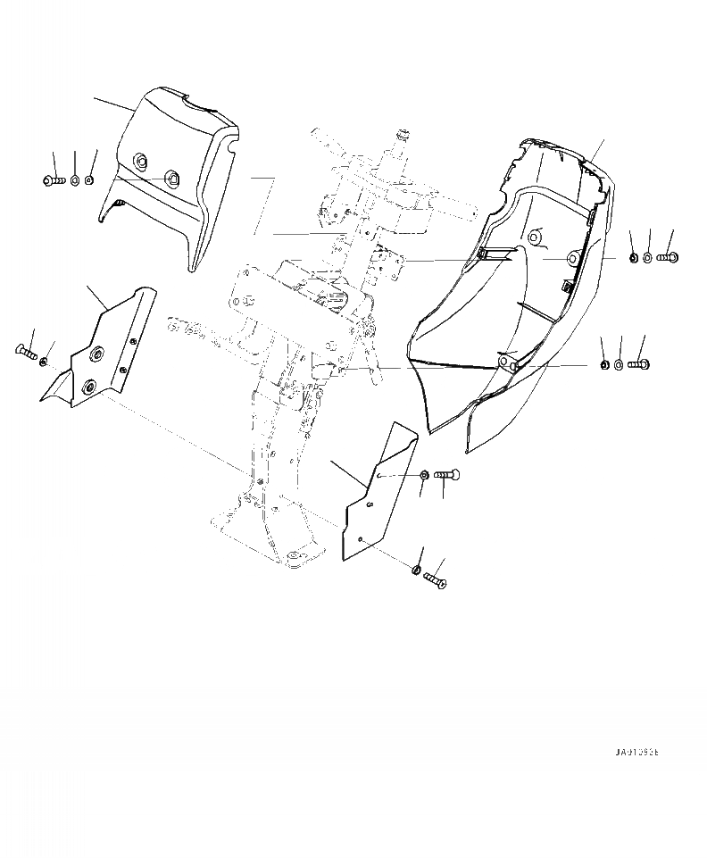 Схема запчастей Komatsu WA320-7 - K- КАБИНА ROPS РУЛЕВ. КОЛОН. COVER OPERATORXD S ОБСТАНОВКА И СИСТЕМА УПРАВЛЕНИЯ
