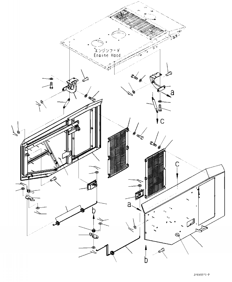 Схема запчастей Komatsu WA320-7 - M- КАПОТ ДВИГАТЕЛЬ ACCESS ДВЕРЬS ЧАСТИ КОРПУСА