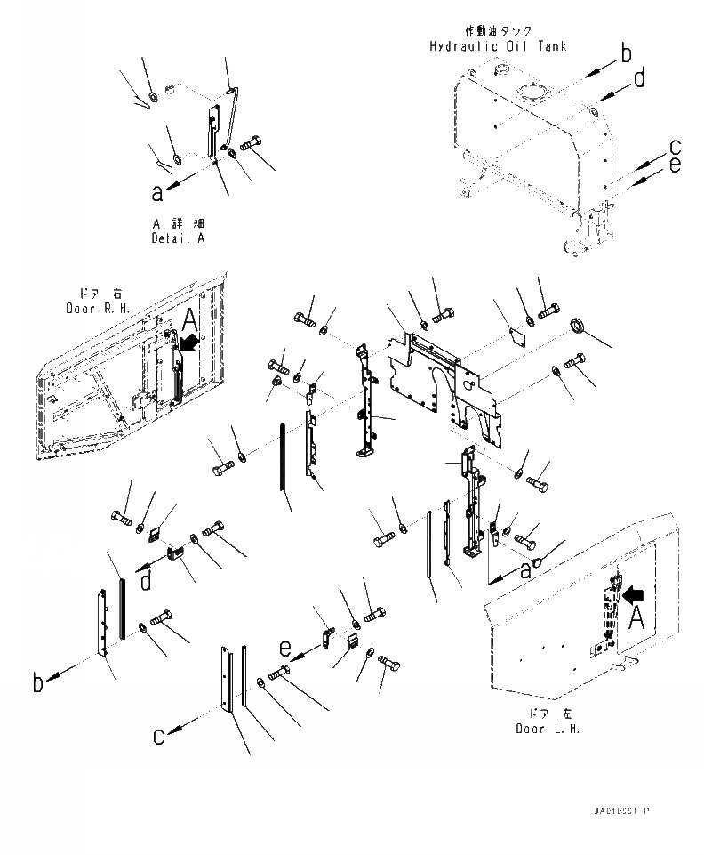 Схема запчастей Komatsu WA320-7 - M- КАПОТ ДВИГАТЕЛЬ ACCESS ДВЕРЬ МОНТАЖНЫЙ КАРКАСS ЧАСТИ КОРПУСА