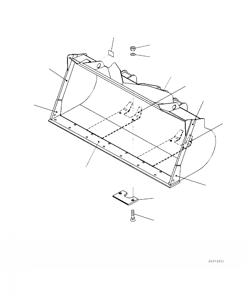 Схема запчастей Komatsu WA320-7 - T- КОВШ .M, РЕЖУЩ. КРОМКА НА БОЛТАХ .8M РАБОЧЕЕ ОБОРУДОВАНИЕ