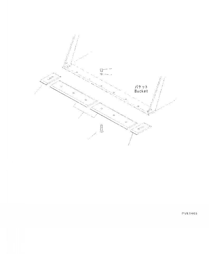 Схема запчастей Komatsu WA320-7 - T- РЕЖУЩ. КРОМКА НА БОЛТАХ С БОЛЬШ.  КРОМКА РАБОЧЕЕ ОБОРУДОВАНИЕ
