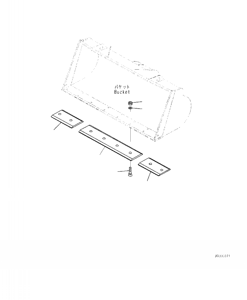 Схема запчастей Komatsu WA320-7 - T- РЕЖУЩ. КРОМКА НА БОЛТАХ БЕЗ БОЛЬШ.  КРОМКА РАБОЧЕЕ ОБОРУДОВАНИЕ