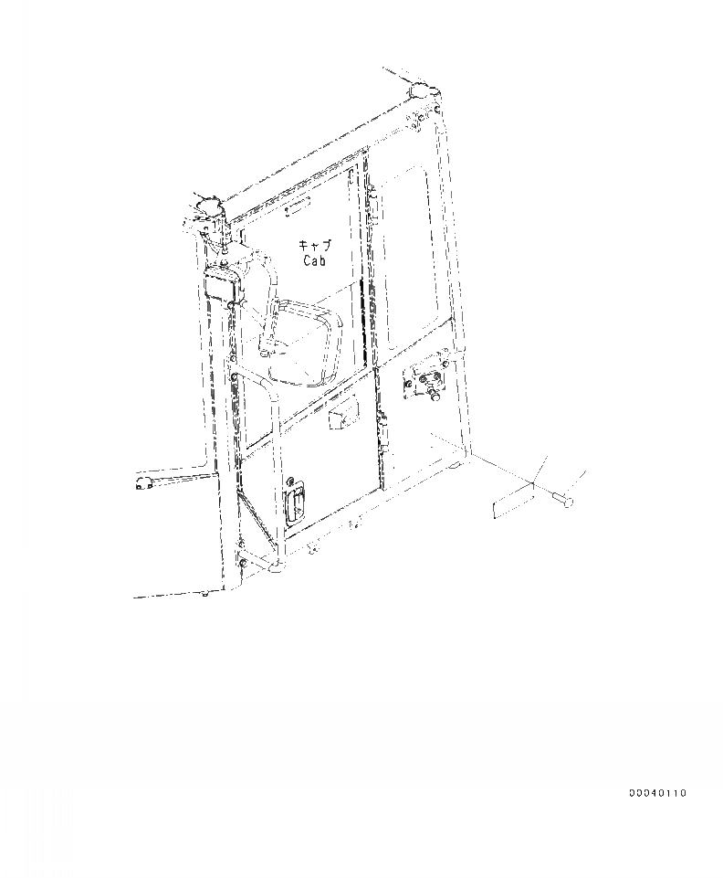 Схема запчастей Komatsu WA320-7 - U- МАРКИРОВКА ROPS ПЛАСТИНА МАРКИРОВКА