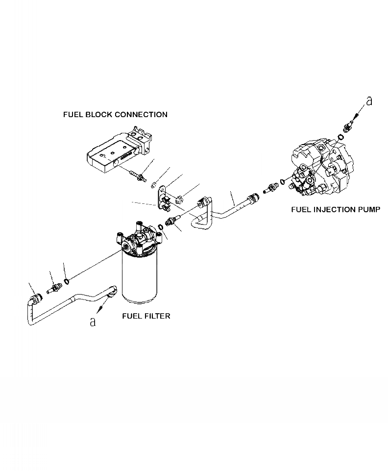 Схема запчастей Komatsu WA320-6 - A-AA ТРУБЫ ТОПЛ. ФИЛЬТРА ДВИГАТЕЛЬ