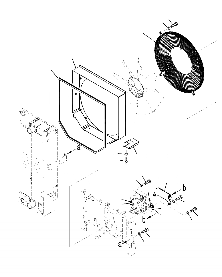 Схема запчастей Komatsu WA320-6 - C-A РЕШЕТКА ВЕНТИЛЯТОРА РАДИАТОРА СИСТЕМА ОХЛАЖДЕНИЯ
