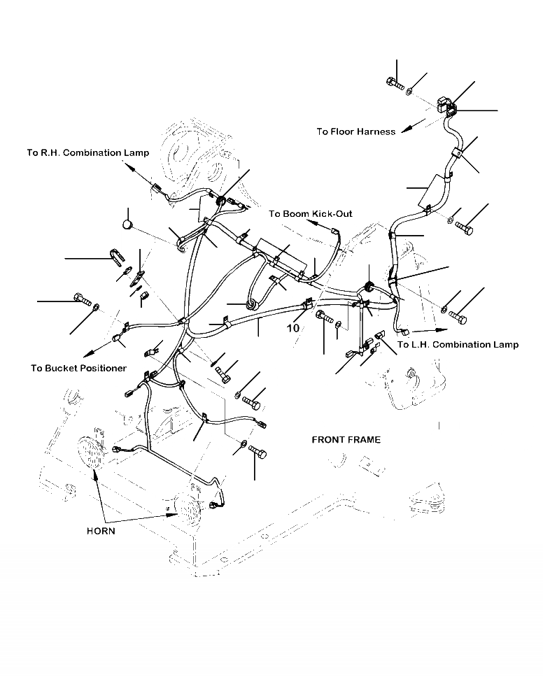 Схема запчастей Komatsu WA320-6 - E-A ПЕРЕДН. Э/ПРОВОДКА КОНЦЕВ. ВЫКЛЮЧ-ЛЬ ПОДЪЕМА СТРЕЛЫ ЭЛЕКТРИКА
