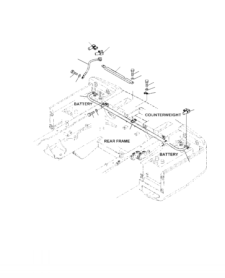 Схема запчастей Komatsu WA320-6 - E-A ЗАДН. Э/ПРОВОДКА АККУМУЛЯТОР КАБЕЛЬ ЭЛЕКТРИКА