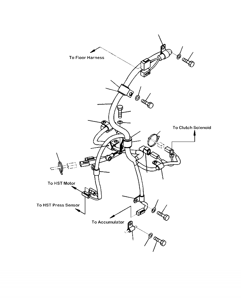 Схема запчастей Komatsu WA320-6 - E-A ЗАДН. Э/ПРОВОДКА HST Э/ПРОВОДКА ЭЛЕКТРИКА